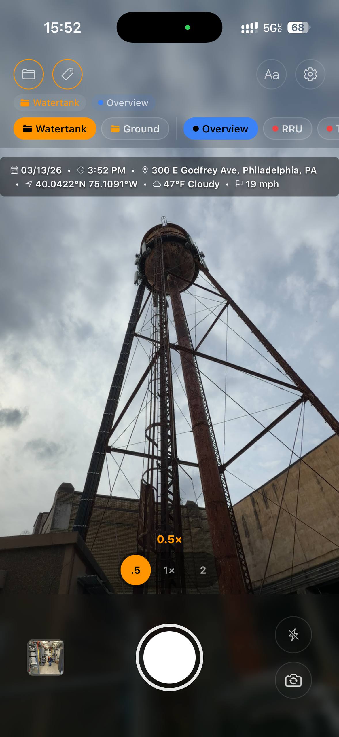 SnapStamp camera with live stamp